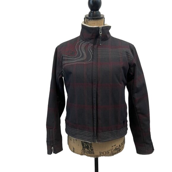 Mountain Hardwear Gray Plaid Commotion Retromotion Jacket Size S MSRP $160 - Picture 3 of 12